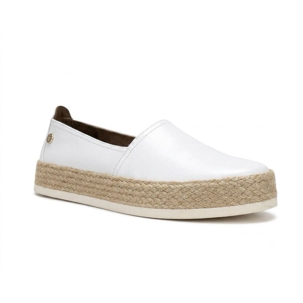 Giani Bernini White Archerr Slip On Memory Foam Espadrilles NWT